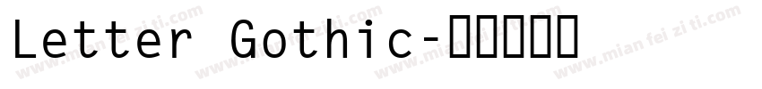 Letter Gothic字体转换